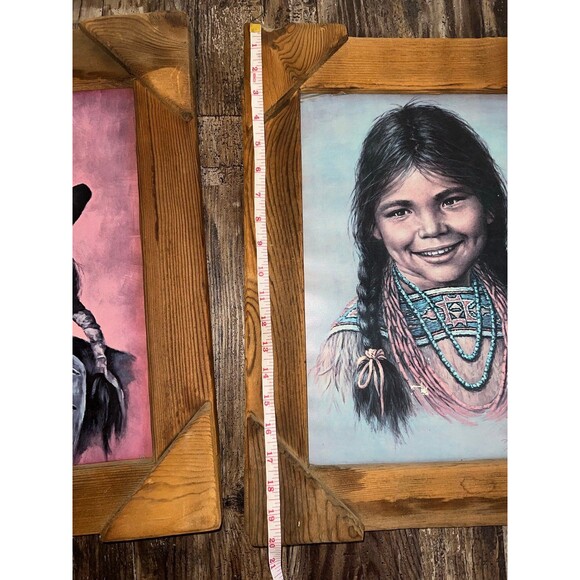 Vintage Native American Framed Paintings Prints by Bill Hampton, unique gift - Picture 11 of 11